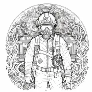 feuerwehrmann-in-schutzkleidung-mit-architektur-ausmalbild