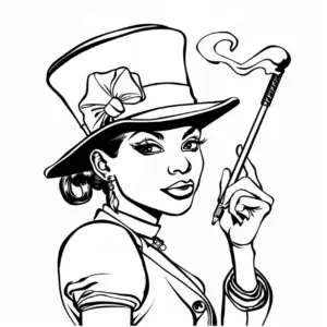 figur-mit-hut-und-zauberstab-ausmalbild