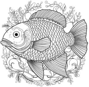 fisch-ausmalbild-mit-pflanzenornamenten