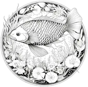 fisch-mit-floralen-elementen-ausmalbild