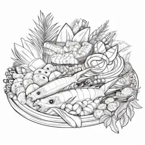 fische-und-lebensmittel-auf-einem-teller