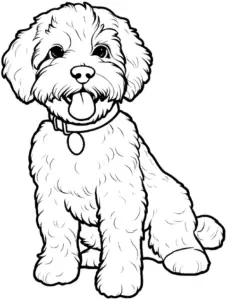 flauschiger-hund-ausmalbild-mit-zunge