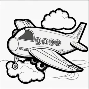 flugzeug-in-den-wolken-ausmalbild