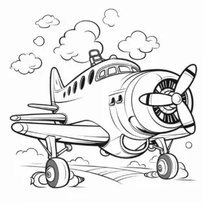 flugzeug-ueber-wolken-ausmalbild