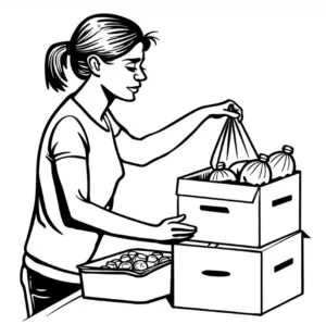 frau-sortiert-lebensmittel-in-schachteln