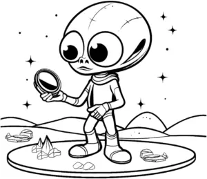 freundlicher-alien-im-weltall-ausmalbild