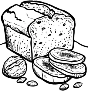 frisches-laibbrot-mit-bananen-und-nuessen