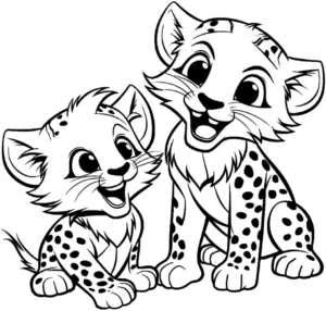 froehliche-geparden-ausmalbild-mit-zwei-verspielten-tieren