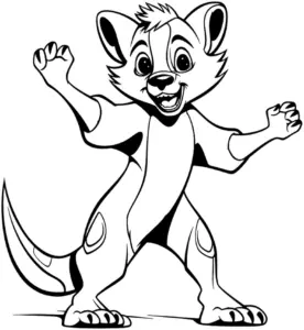 froehliche-hyaene-ausmalbild-kreativ-ausmalen-fuer-kinder