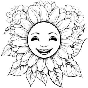froehliche-sonnenblume-ausmalbild-mit-laechelndem-gesicht