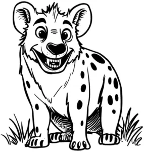 froehliche-tuepfelhyane-ausmalbild-mit-flecken