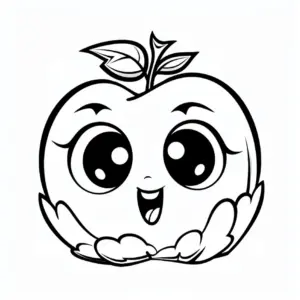 froehlicher-apfel-ausmalbild-fuer-kinder