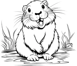 fröhlicher-biber-ausmalbild-mit-naturdetails