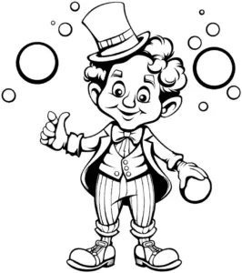 fröhlicher-clown-mit-seifenblasen