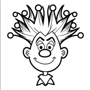 froehlicher-clown-mit-stacheligem-haar