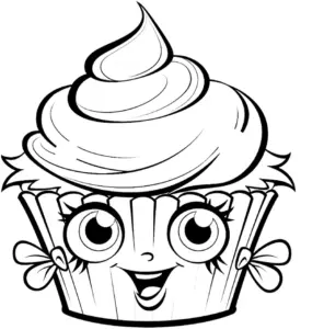 fröhlicher-cupcake-ausmalbild-mit-großen-augen