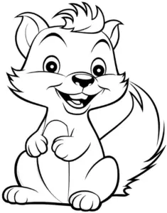 Fröhlicher-Fuchs-Ausmalbild