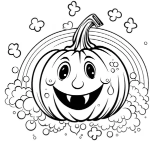 froehlicher-kuerbis-ausmalbild-mit-regenbogen-und-wolken