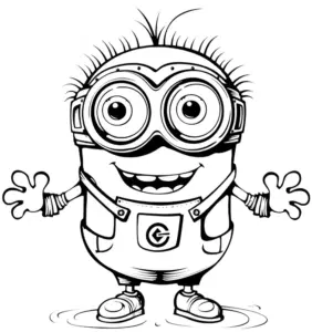 froehlicher-minion-ausmalbild-mit-grossen-augen
