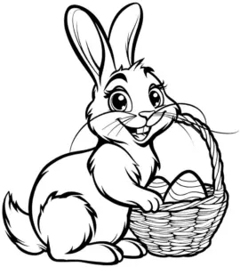 fröhlicher-osterhase-mit-korb-voller-eier