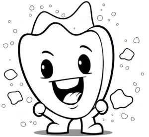 froehlicher-zahn-mit-beinen-und-blasen