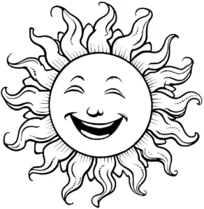 froehliches-ausmalbild-einer-laechelnden-sonne-mit-gewellten-strahlen