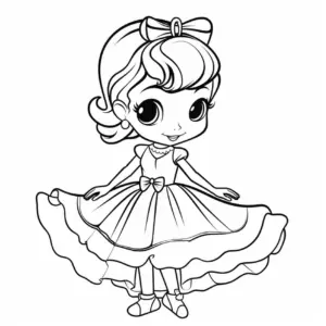froehliches-ausmalbild-eines-kindes-im-eleganten-kleid