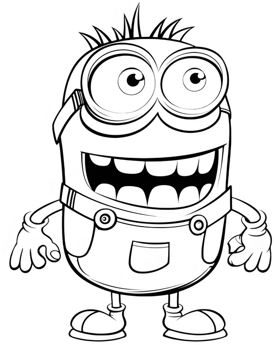 froehliches-ausmalbild-eines-minions-mit-grossen-augen-und-latzhose