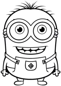 froehliches-ausmalbild-eines-minions-mit-grossen-brillenglaesern