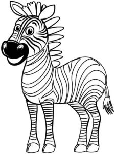 froehliches-ausmalbild-eines-zebras