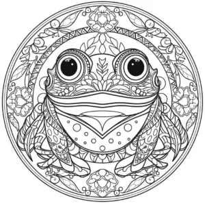 frosch-im-mandala-ausmalbild
