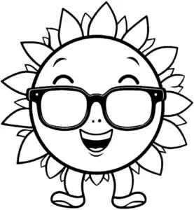 fruehling-sonne-mit-brille-und-bluetenblaettern