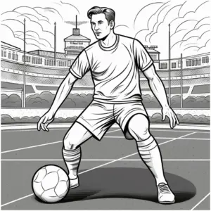 fussballspieler-auf-dem-fussballfeld-ausmalbild