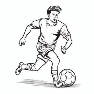fussballspieler-ausmalbild-mit-ball