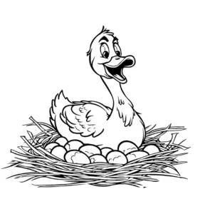 gans-im-nest-mit-eiern