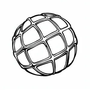 geometrische-kugel-mit-gittermuster-ausmalbild
