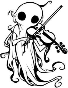 gespenst-mit-geige-und-fliessenden-formen