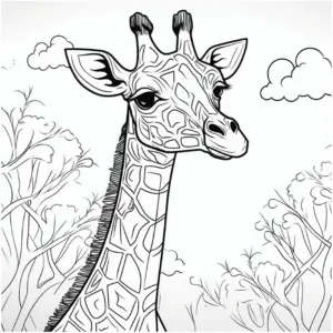 giraffe-ausmalbild-natur-und-details