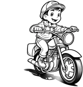 glueckliches-kind-auf-motorrad-ausmalbild