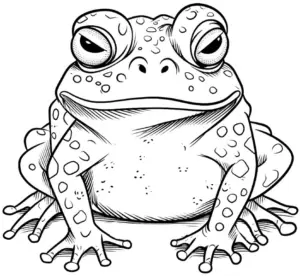 grosser-frosch-ausmalbild-mit-runder-form-und-flecken