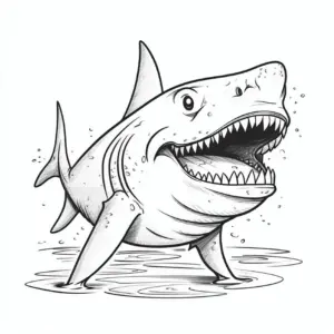 grosser-hai-im-wasser-ausmalbild