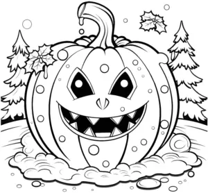 gruseliger-kuerbis-im-schnee