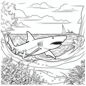 hai-am-ufer-ausmalbild