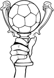 hand-mit-fussball-und-pokal-ausmalbild