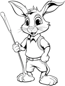 hase-mit-stock-ausmalbild-vorlage