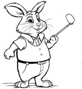hasen-mit-schlaeger-ausmalbild