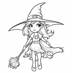 hexen-ausmalbild-junge-hexe-fliegender-besen