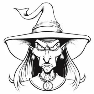 hexen-ausmalbild-mit-grimmigem-gesichtsausdruck