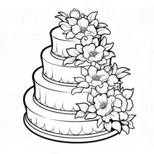 hochzeitstorte-ausmalbild-mit-floralen-mustern