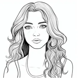 huebsche-frau-ausmalbild-mit-langen-haaren